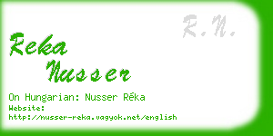 reka nusser business card